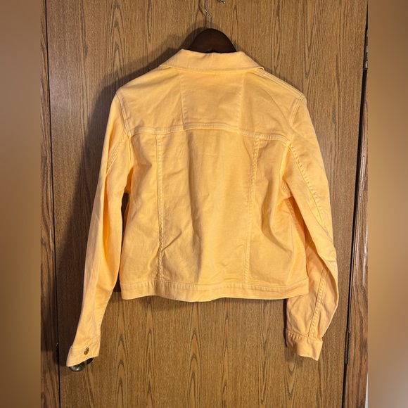 Michael Kors Faded Orange Denim Jacket w/ Gold Hardware - Picture 6 of 6